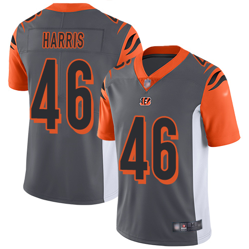 Cincinnati Bengals Limited Silver Men Clark Harris Jersey NFL Footballl #46 Inverted Legend->cincinnati bengals->NFL Jersey